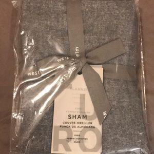 Set of three Grey Flannel Euro Shams